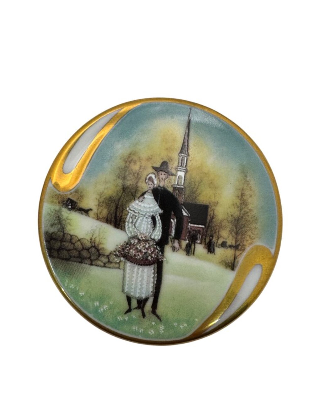Lot Of 8 P. Buckley Moss Porcelain Membership Pins Brooches Signed Numbered Vtg - Picture 3 of 16